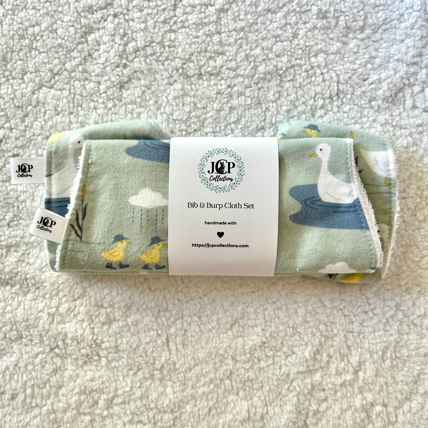 Bib & Burp Cloth Gift Set