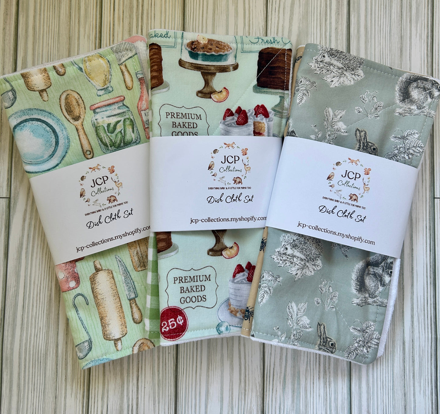 Quilted Dish Cloth Set of 2 | 100% Cotton & Soft Microfiber