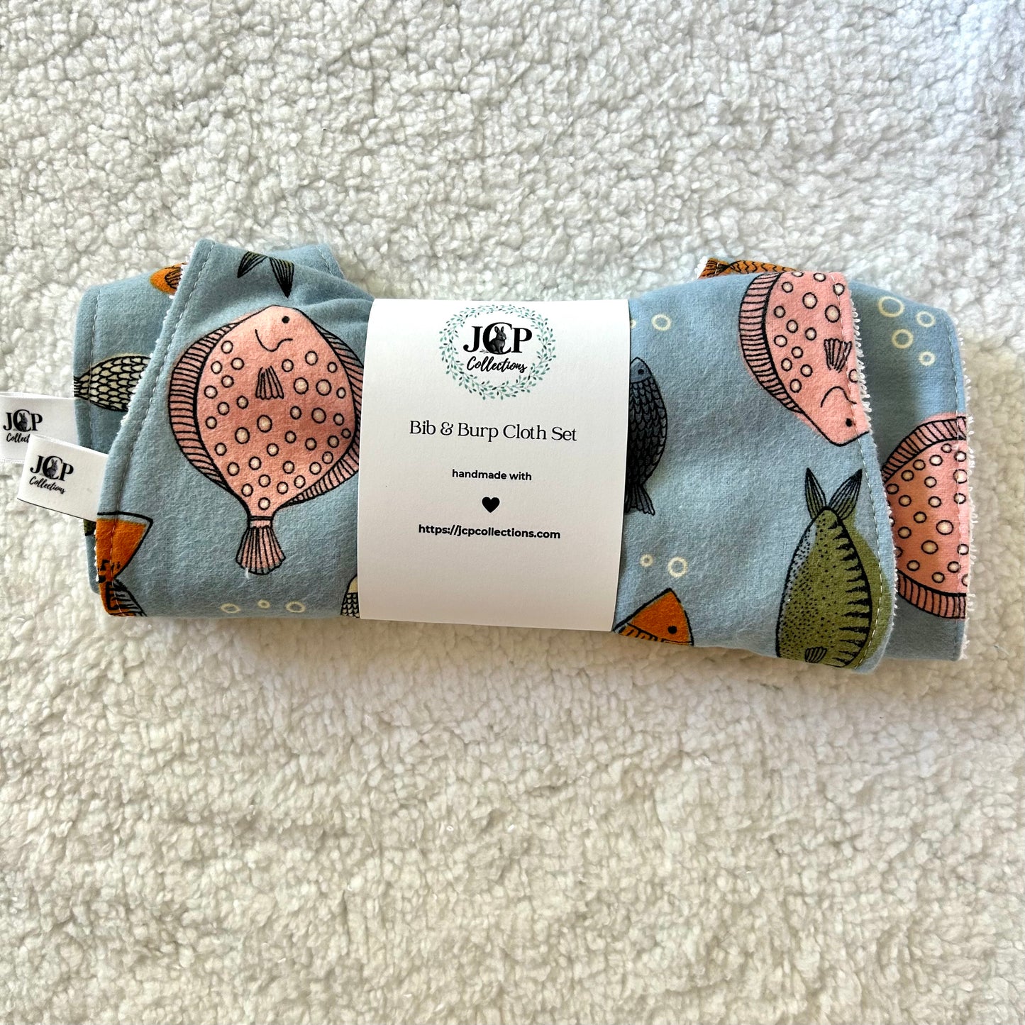 Bib & Burp Cloth Gift Set